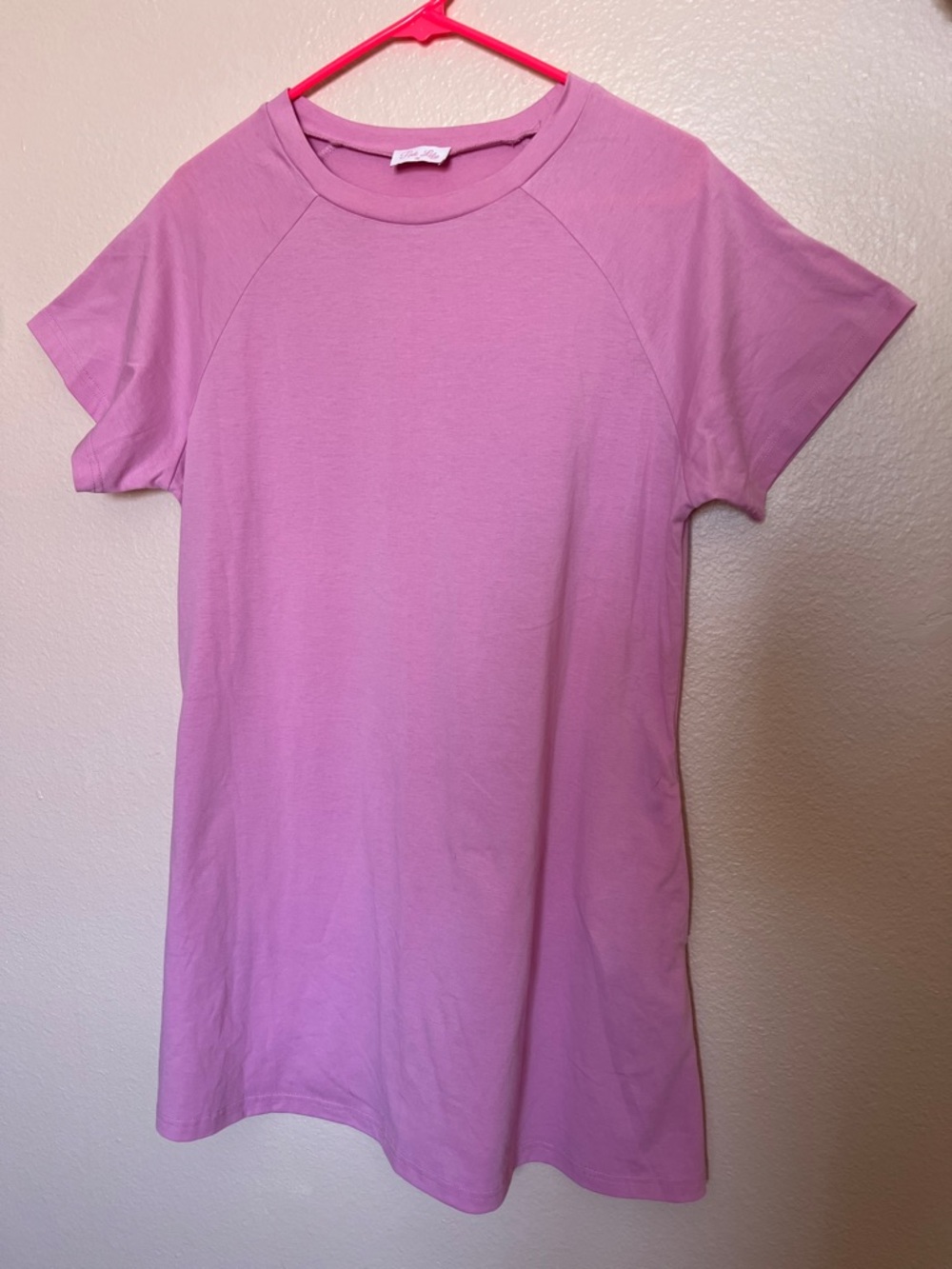 Pink Lily - A Simple Moment Pink T-Shirt Dress